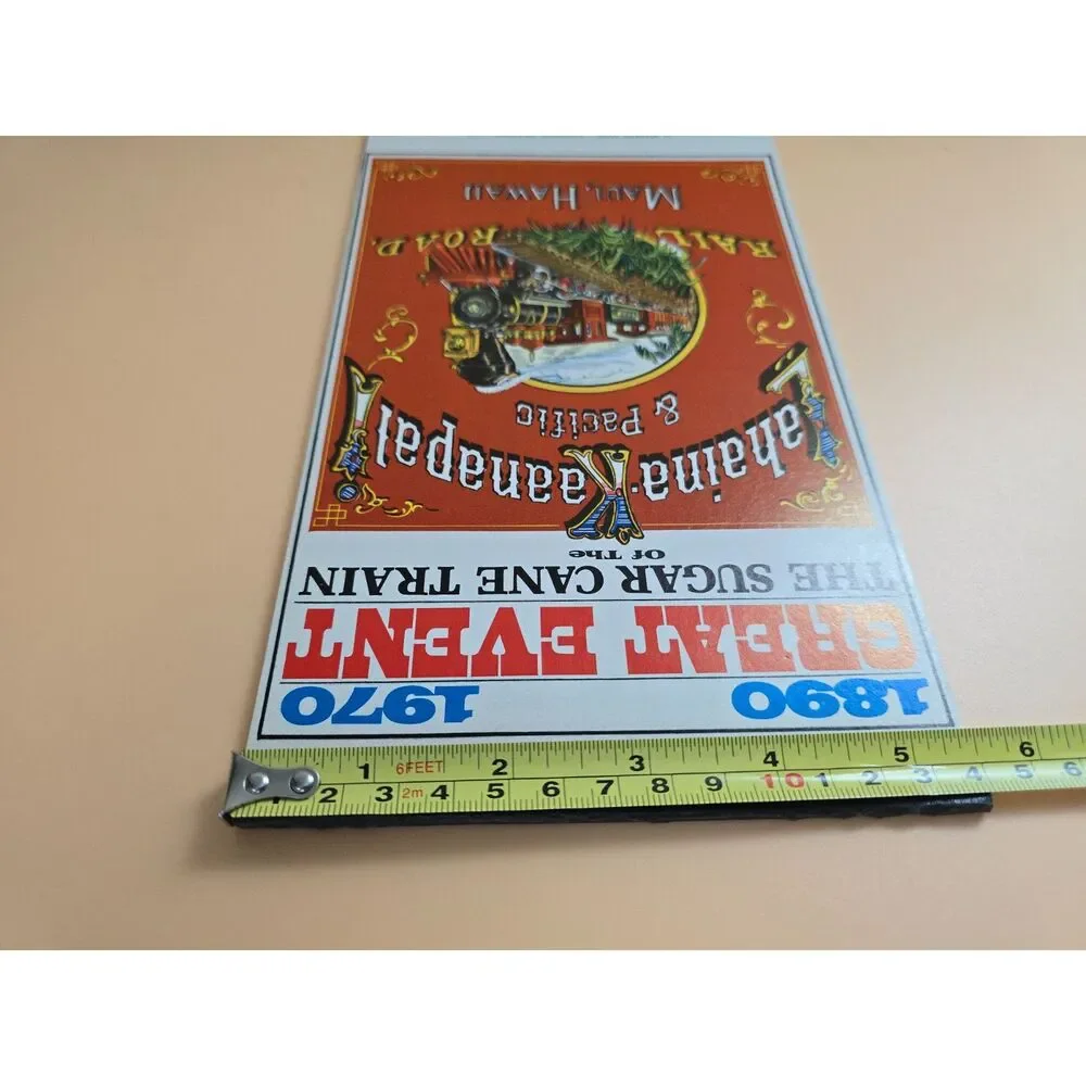 VTG Hawaii Sugar Cane Train Notepad Souvenir 1970 Illustrated Pages Hawaiiana